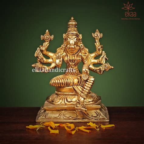Brass Goddess Varahi Devi Idol Varah Maa Statue – Ekaa Handicrafts