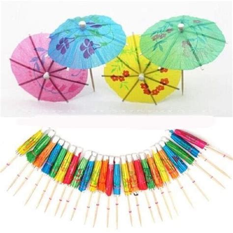 Buy big box 100 umbrella toothpick Cocktail Umbrella Picks Drink Picks ...