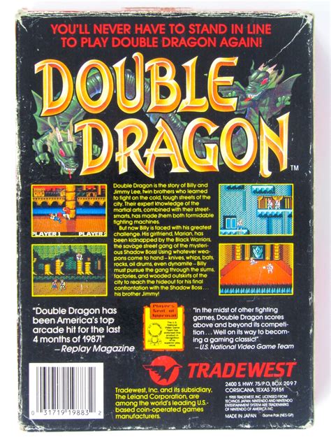 Double Dragon (Nintendo / NES) – Retro MTL