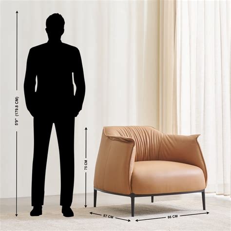 Buy Sorrento Half Leather Accent Chair - Tan from Home Centre at just ...