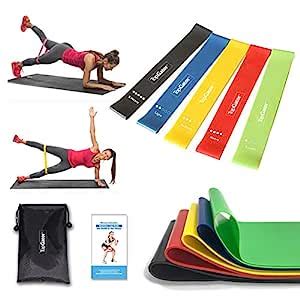 TOPGATOR Latex Resistance Loop Bands for Workout Squats, Hips, Legs ...