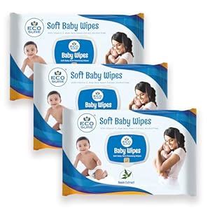 Amazon.in: Buy Eco Sure Baby Soft Wet Wipes, 72 Count Pouch, Gentle ...