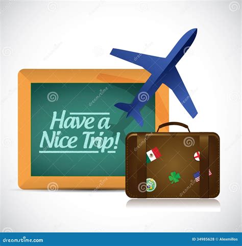 Have a Nice Trip Travel Concept Illustration Stock Illustration ...