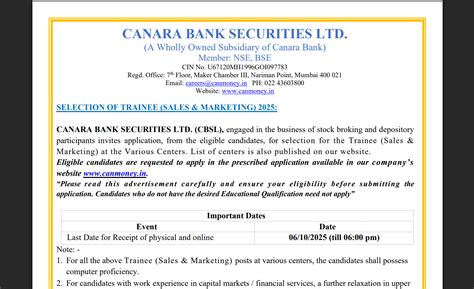 Canara Bank Recruitment 2025: Applications open for Trainee posts in ...