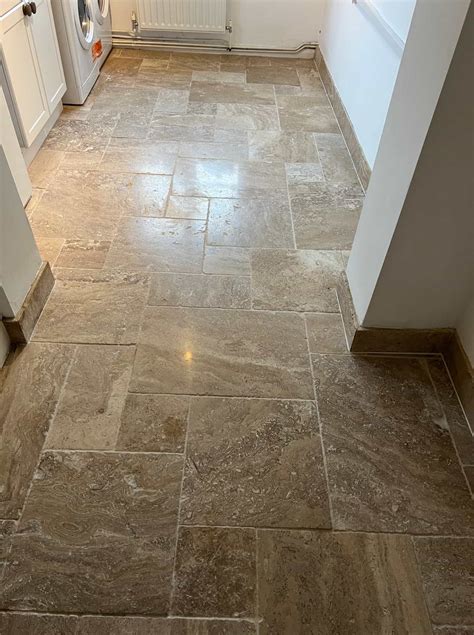 Travertine Tiled Kitchen Floor Refinished in Kings Norton ...