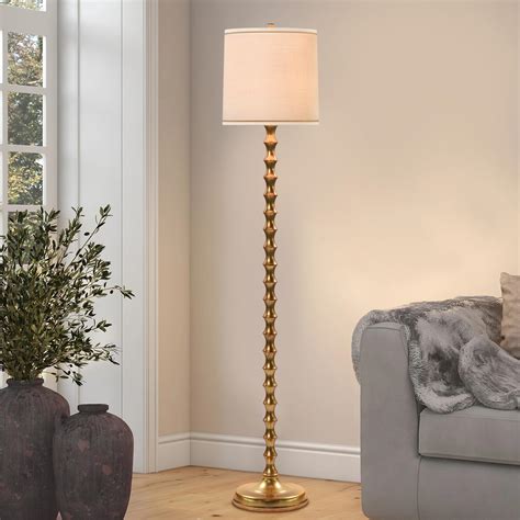 EUO 64.5" Gold Floor Lamp for Living Room, Gold Bamboo Floor Lamps for ...