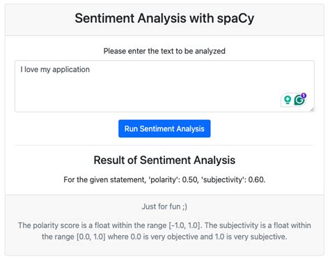 Developing Sentiment Analysis Application with spaCy and Flask