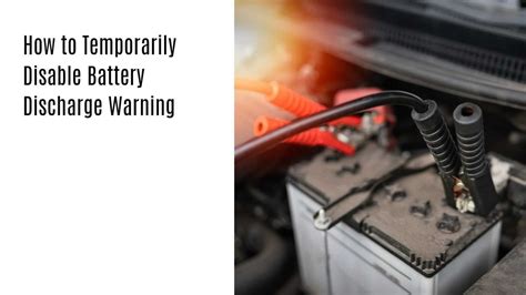 Battery discharge warning - why is it on and how to fix it?