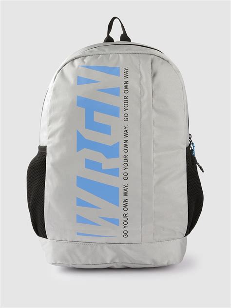 Buy WROGN Unisex Brand Logo Printed Medium Sized Backpack With Laptop ...