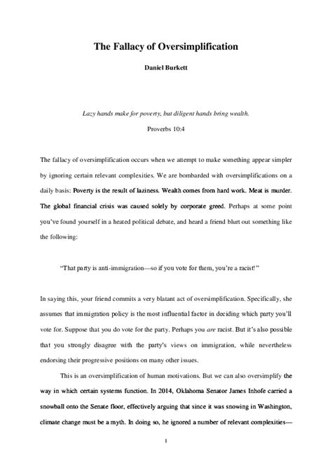 Image result for Oversimplification Fallacy