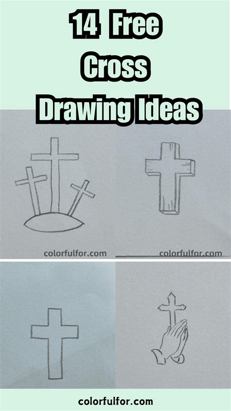 14 Easy Cross Drawing Ideas - Colorfulfor