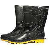 HEALTH SAFE Gum Boot For Men, "28.5cm Height" (Size: 10,Black) Flexible ...