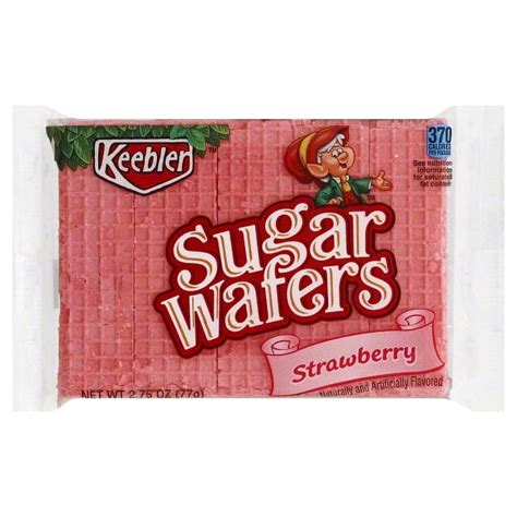 Keebler Sugar Wafers Cookies Strawberry