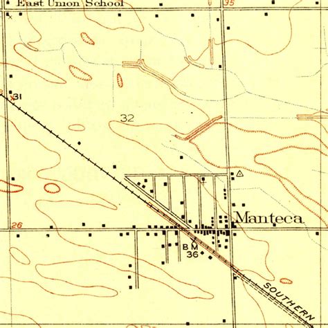 Manteca, CA (1914, 31680-Scale) Map by United States Geological Survey ...