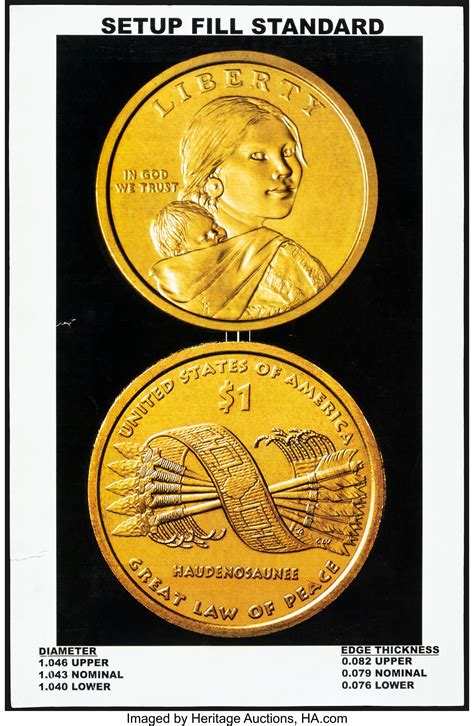 Sacagawea $1 Coin: US Mint Die-Cut Setup Fill Standard (c.2000). | Lot ...