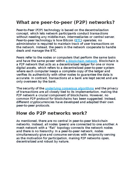 P2P Systems - NIL - What are peer-to-peer (P2P) networks? Peer-to-Peer ...