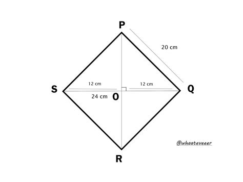 Each side of a rhombus is of length 20 cm. what is the area of this ...