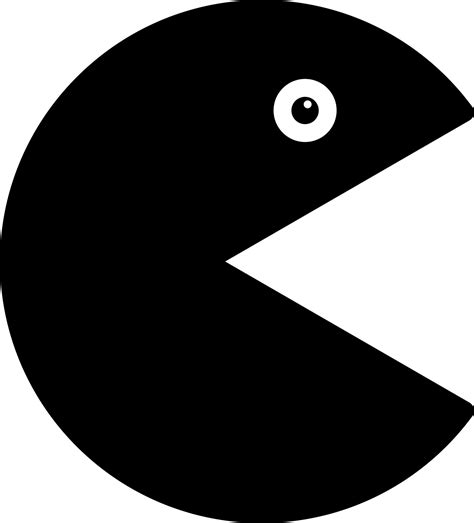Black and White illustration of pac man icon. 24254708 Vector Art at ...
