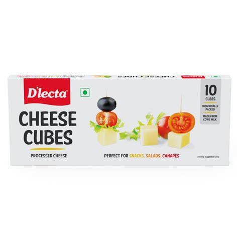 D'lecta Processed Cheese Cubes 200g – Easy Open Pack, 10 Cubes : Amazon ...