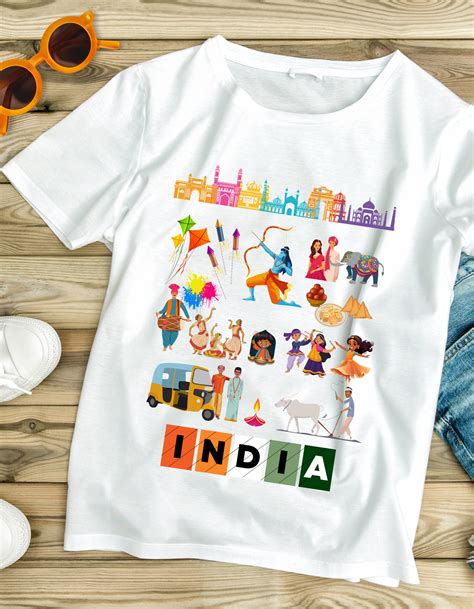 India by DoodleChic - 100% Organic Cotton White Printed Kids T-shirt