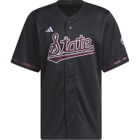 adidas Men's Mississippi State University Replica Full Button Jersey ...