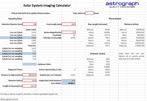 Calculating Astronomical Visual Magnitude Using Excel 的图像结果