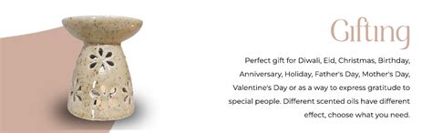 Gratus Naturals Long Neck Multiple Flower Tea Light Oil Warmer Ceramic ...