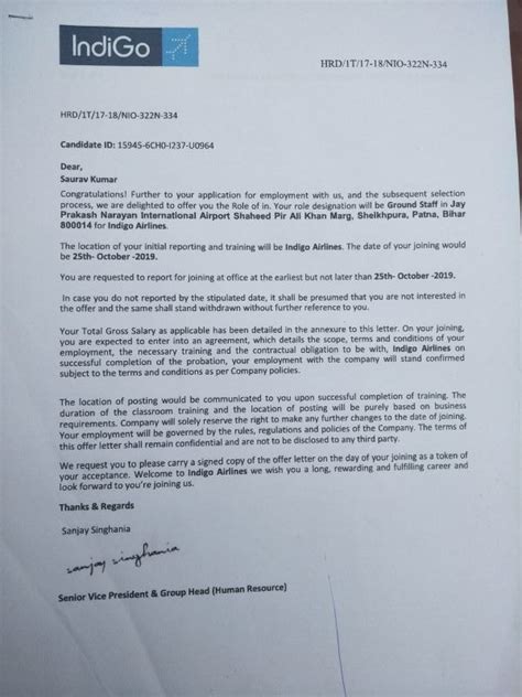 [Resolved] Indigo Airlines — fraud job & fake job letter