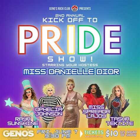 PRIDE KICK OFF PARTY SHOW, Geno's Rock Club, Portland, 7 June 2024 ...
