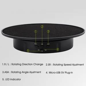 THECLOUDMALL® Electric Rotating Display Stand, USB Charge Low Noise ...