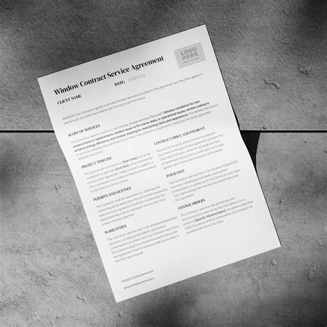 Image result for Window Installation Contract Sample