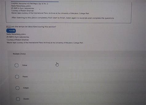 Chopin, Nocturne in E Flat:major, Op. 9, No 2 Nadia Reisenberg, Piano ...