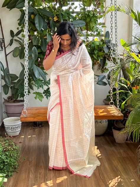 Chanderi Cotton Handloom Sarees – Dhaagaa
