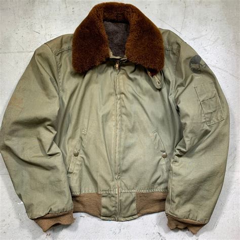 40's~ U.S.ARMY AIR FORCE TYPE B-15 CIVILIAN フライトジャケット 民間 コットン アルパカライナー ...