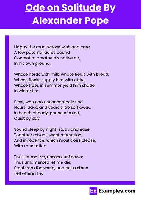Ode on Solitude Poem by Alexander Pope to Download