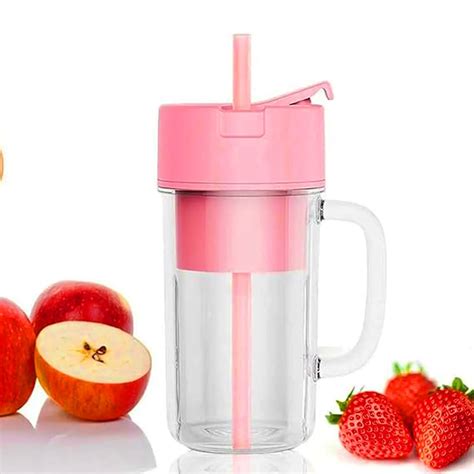 RBC Portable Smoothie Juicer (500ml) | 6 Blade Juicer Cup with Straw ...