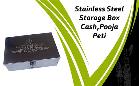 Crevita® Stainless Steel Storage Boxes,Cash Peti, Pooja Peti,Organizer ...