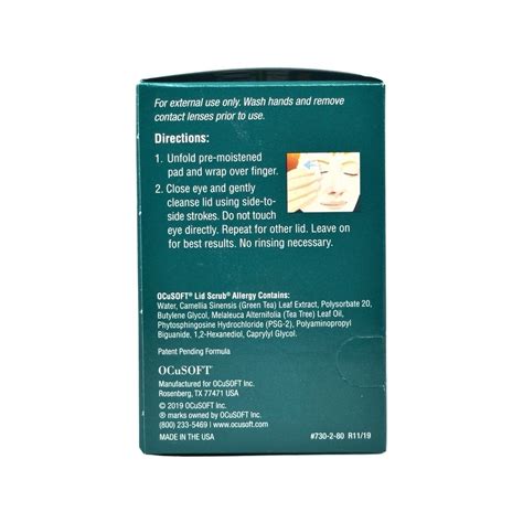 OCuSOFT Lid Scrub Allergy Eyelid Cleanser (30 Wipes) – Bye Dry Eyes