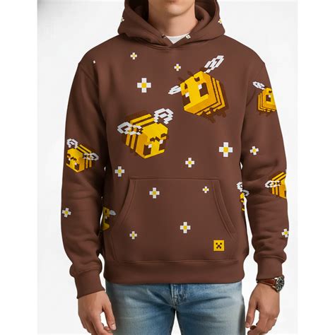 Minecraft Bee Hooded Pullover Jumper | Premium Cozy Hoodie