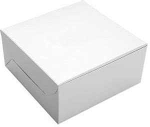 BELCORR Cake Box Paper White Cake Box for 1 kg; Size - 10x10x4 inches ...