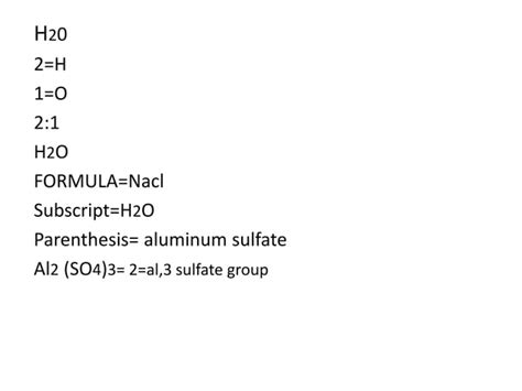 Image result for Chemical Formula Examples