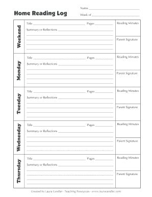 reading log with summary Forms and Templates - Fillable & Printable ...