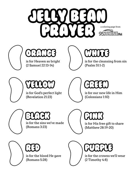 Jelly Bean Prayer Printable - TheArtFrame