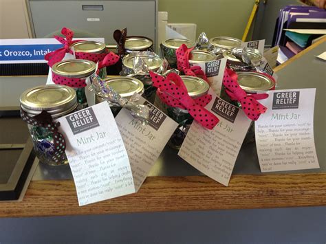 Volunteer Appreciation "Mint Jars" | Volunteer gifts, Volunteer ...