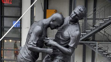 Zinedine Zidane Headbutt Statue A Bronze Sculpture By Algerian Artist