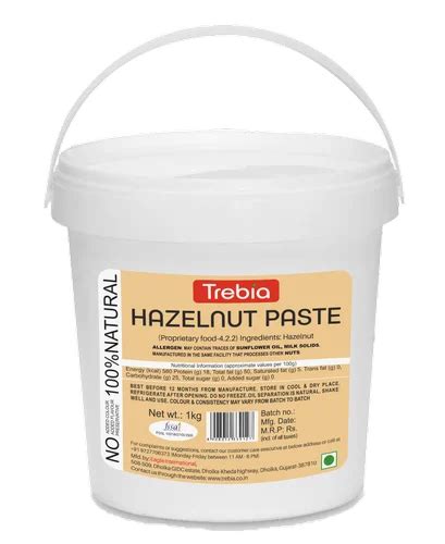 Almond Butter - Trebia Hazelnut Paste 1kg / 100% Natural / 100% Roasted ...