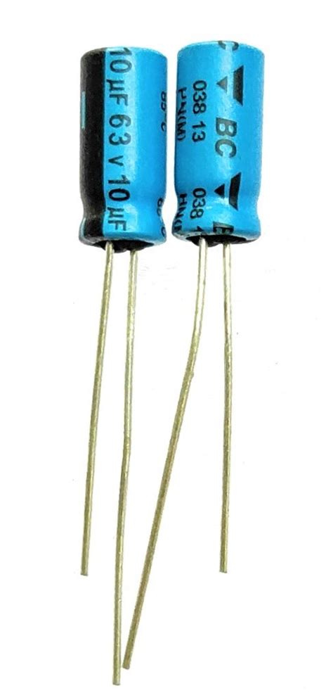 Vasp Electronics Capacitor 10uf 63v Aluminium Electrolytic - Pack of 20 ...