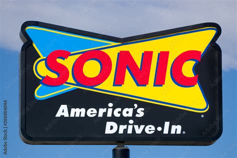 Sonic Drive-In Restaurant and Trademark Logo Stock Photo | Adobe Stock