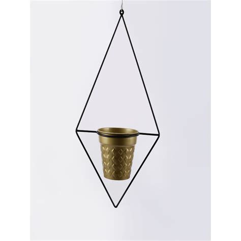 Buy The Decor Mart Golden Stunning Hanging Metal Planter with Chain ...