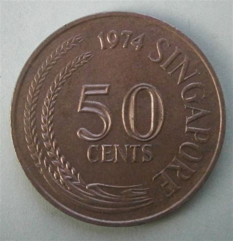 SINGAPORE 1974 50 Cents Coin | EstateSales.org